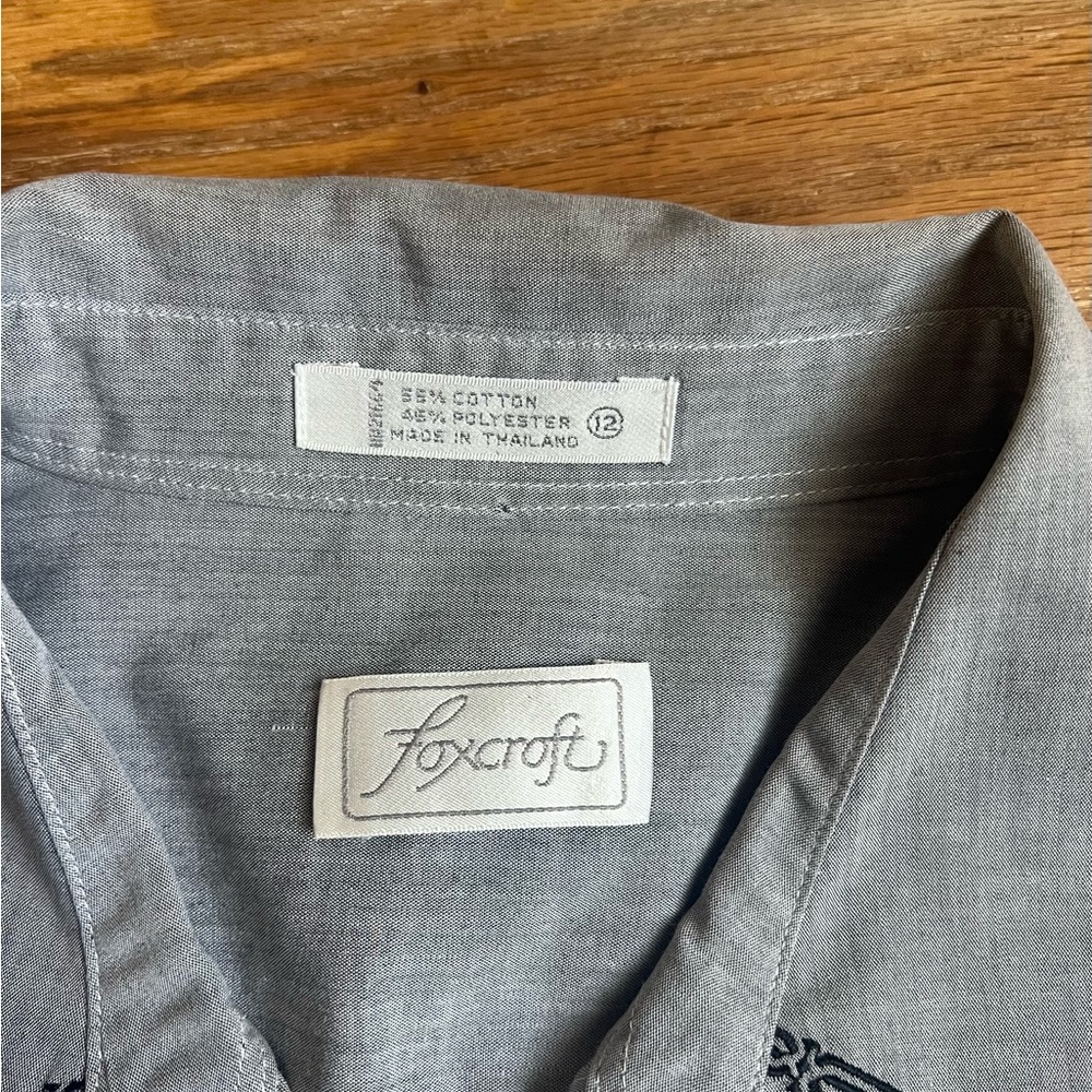 Gray Foxcroft Button Up Size 12 - image 7